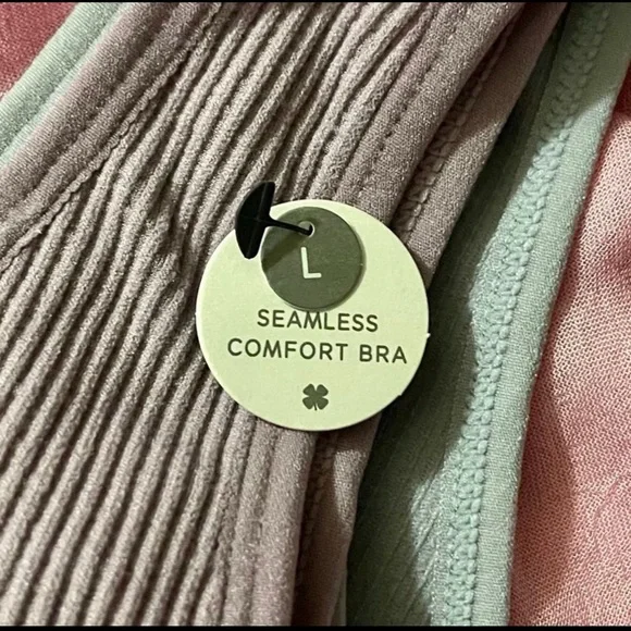 Lucky Brand Ribbed Bralette Set - Pink and Gray - Picture 5 of 7